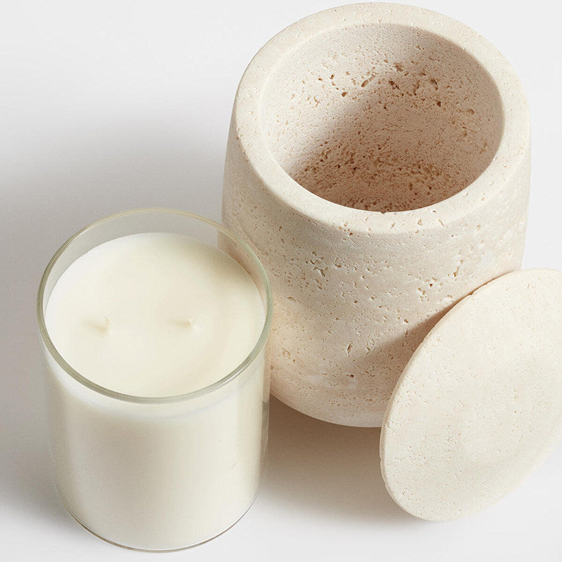 Sovel Elegant Interior Modern Natural Travertine Stone Candle Holder