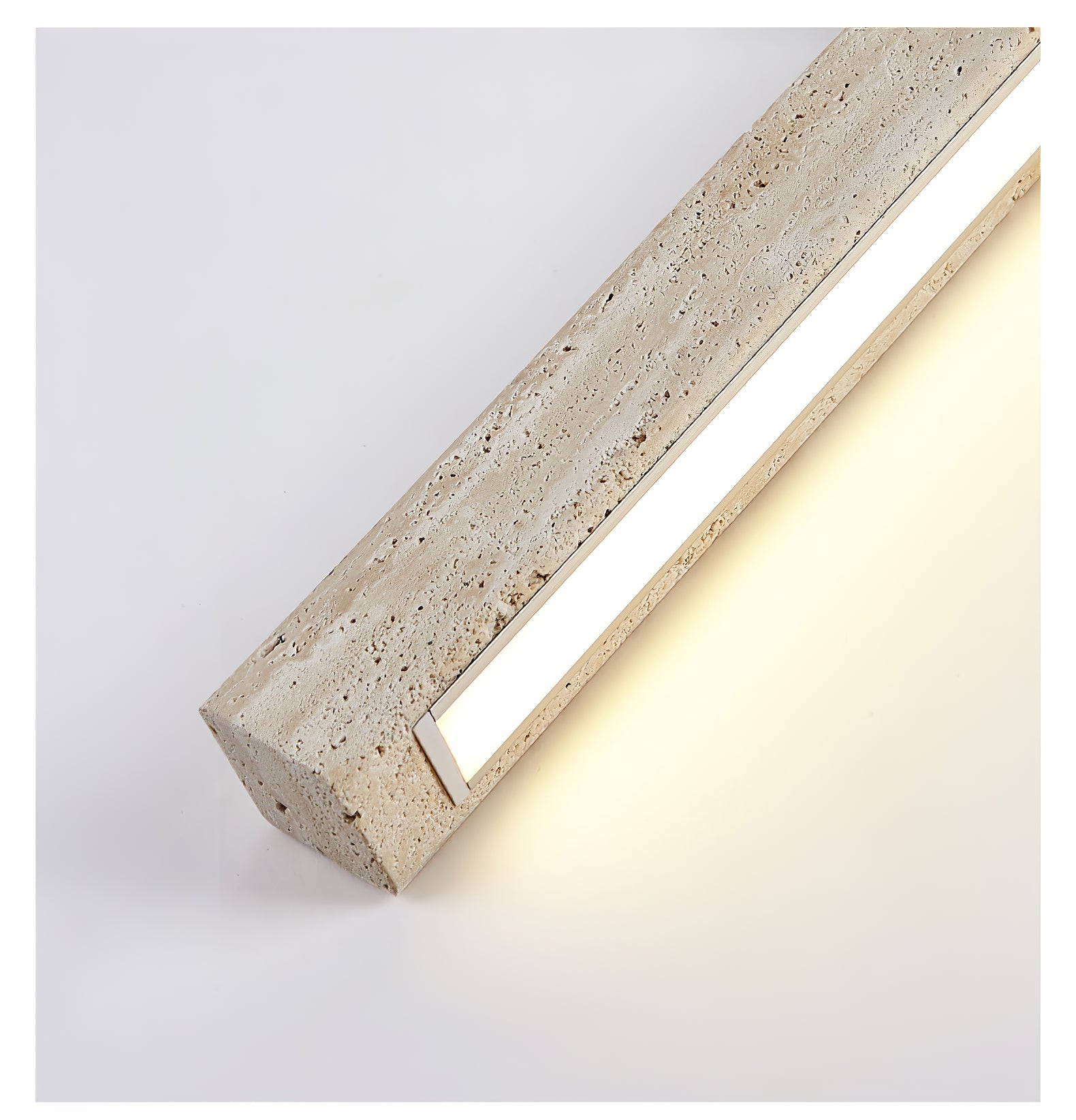Valinian Minimalist Travertine Linear Ceiling Light