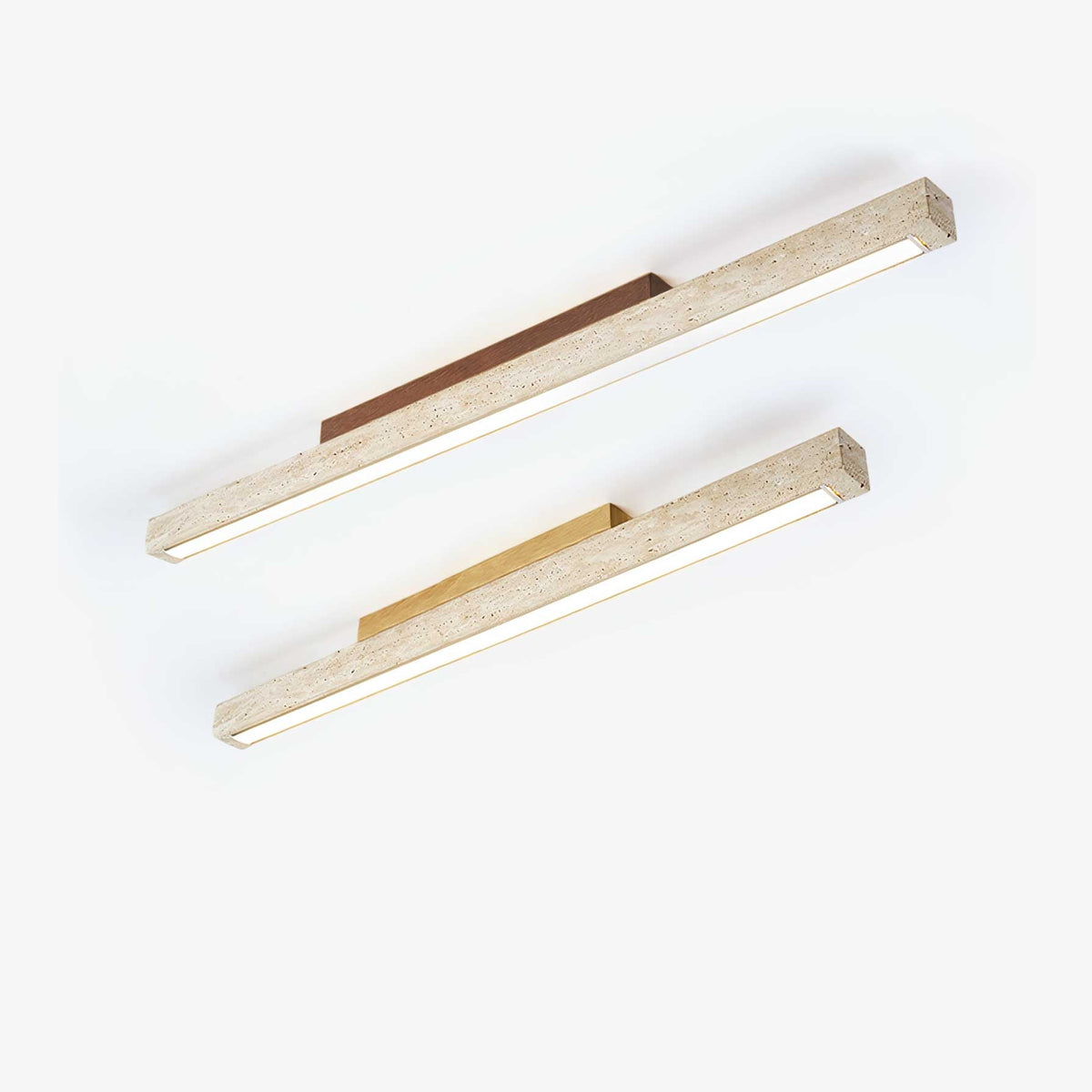 Valinian Minimalist Travertine Linear Ceiling Light