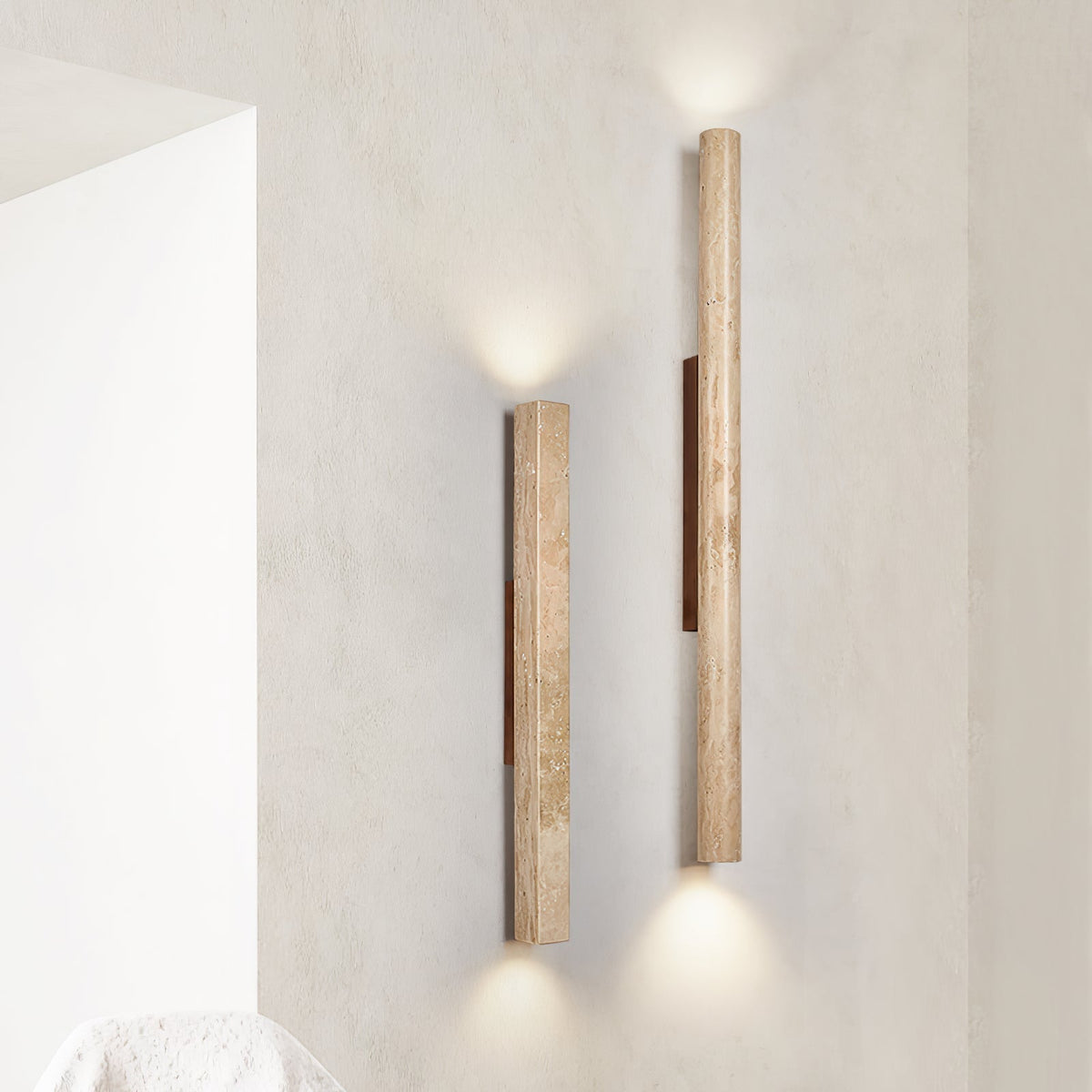 Noriira Minimalist Travertine Wall Light