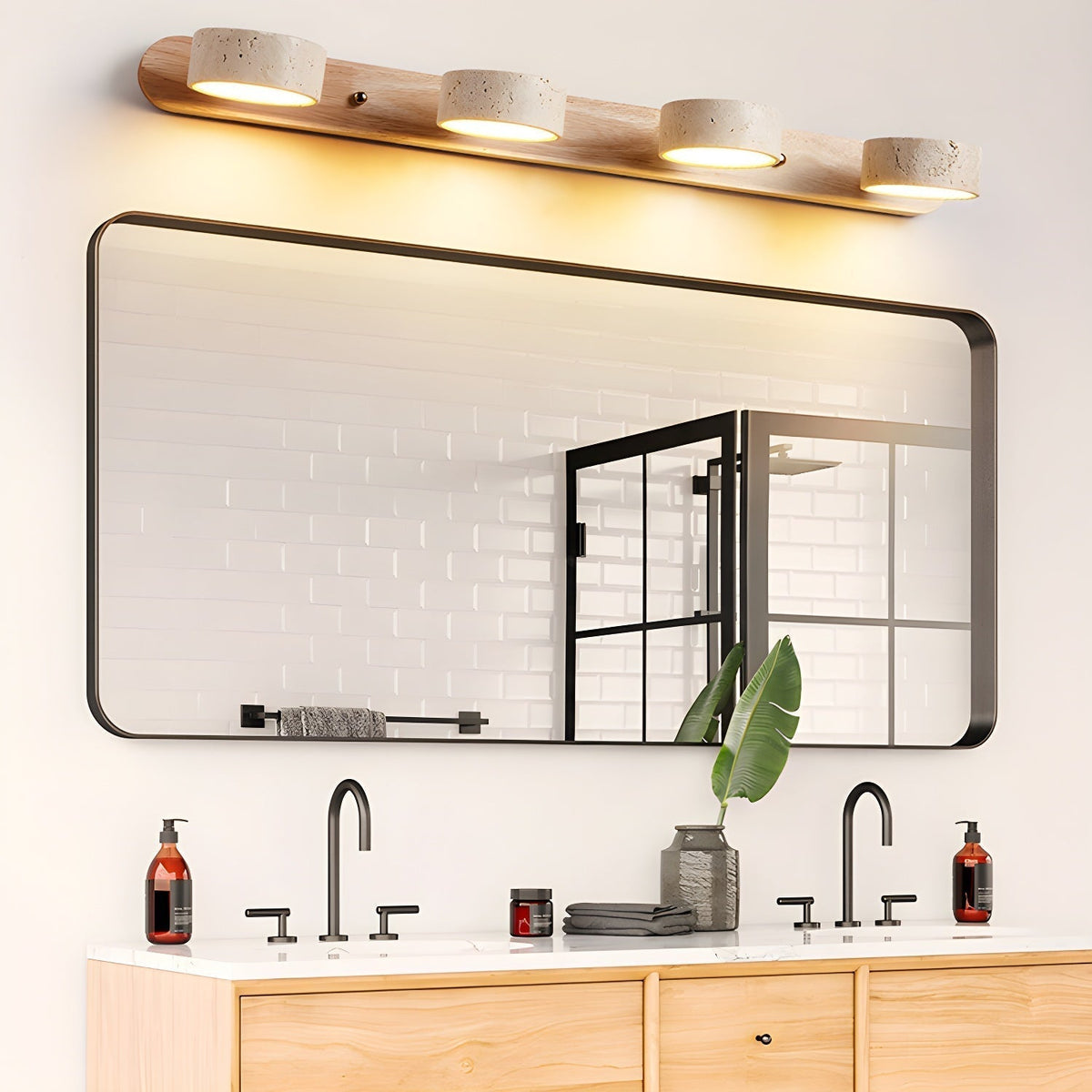Voloreth Minimalist Travertine Wall Light