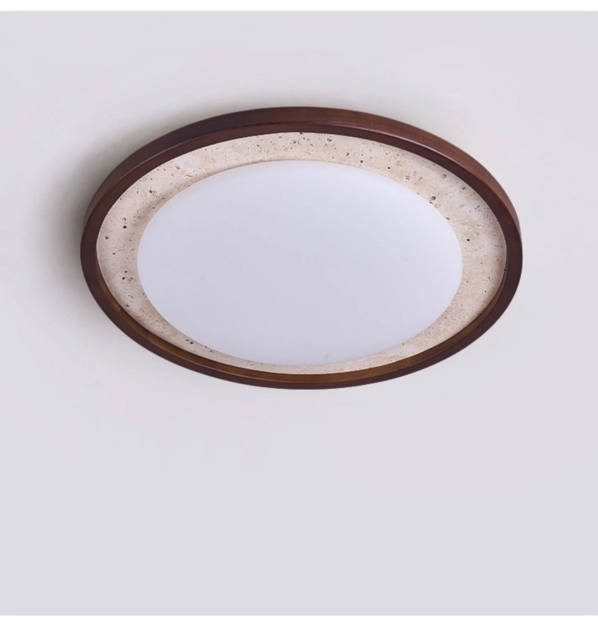 Bexm Round Yellow Travertine Ceiling Light