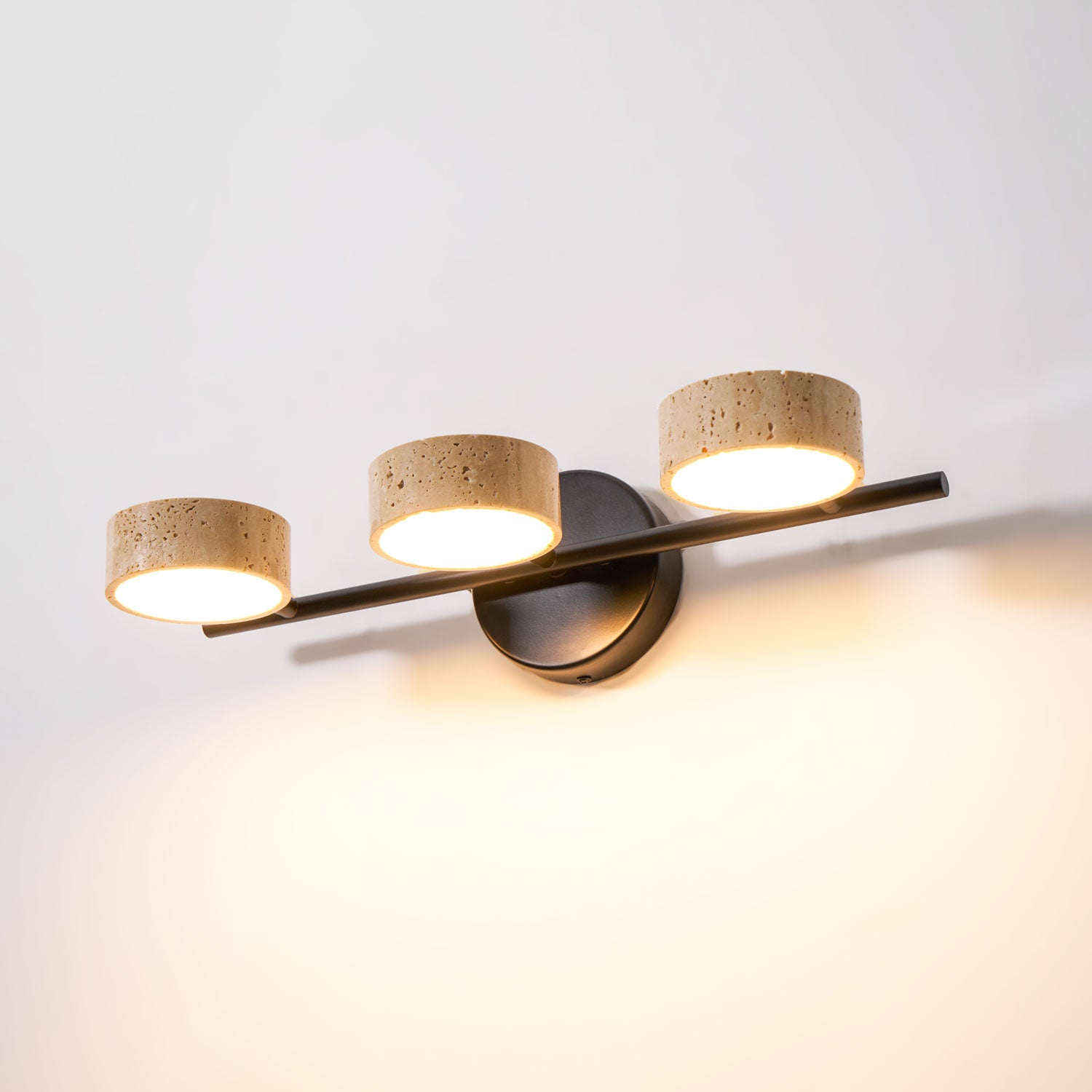 Ceshair Wall Light Multi Head Travertine Vanity Light - Neutral Decor