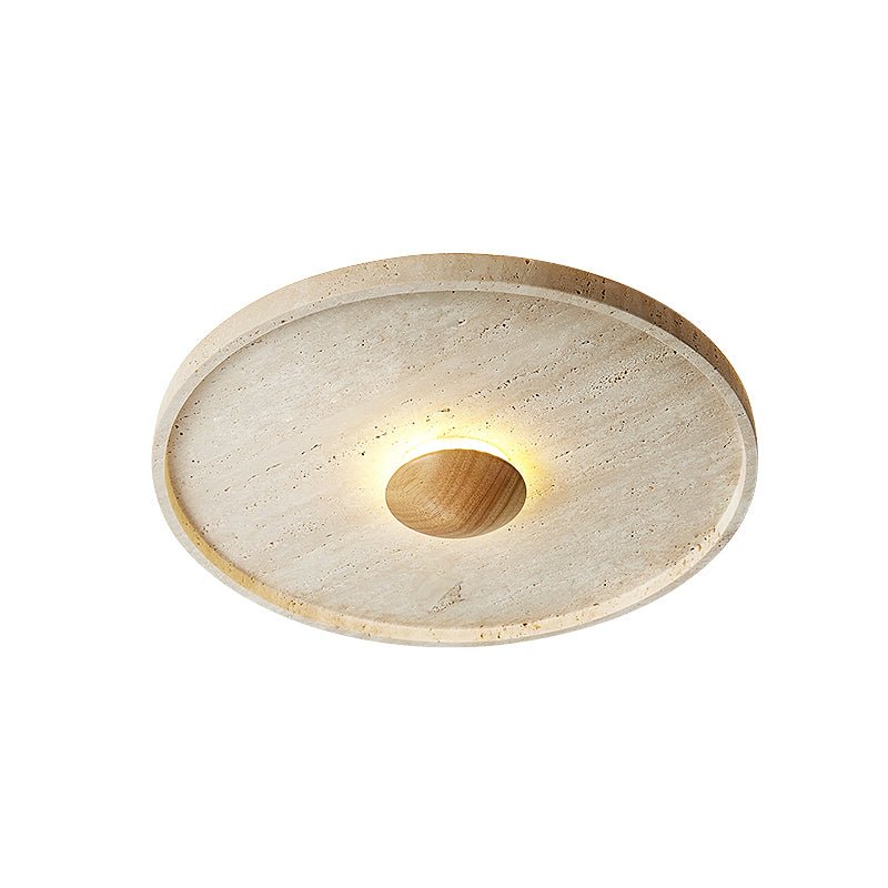Gino Yellow Travertine Halo Ceiling Lamp Wall Light