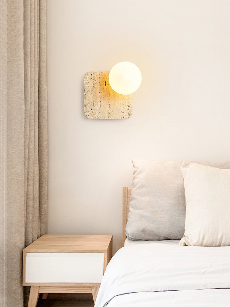 Pia Elmwood Globe Wood Wall Lamp