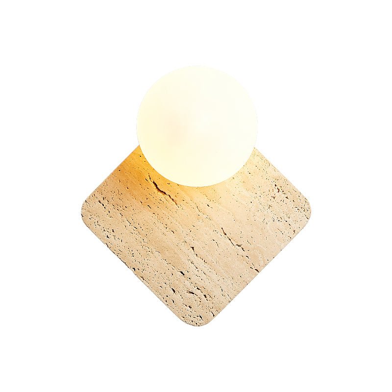 Pia Elmwood Globe Wood Wall Lamp
