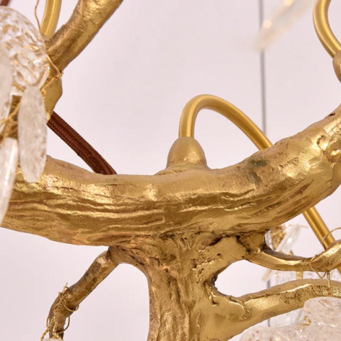 Abeleisa Tree Branch Staircase Brass Crystal Chandelier