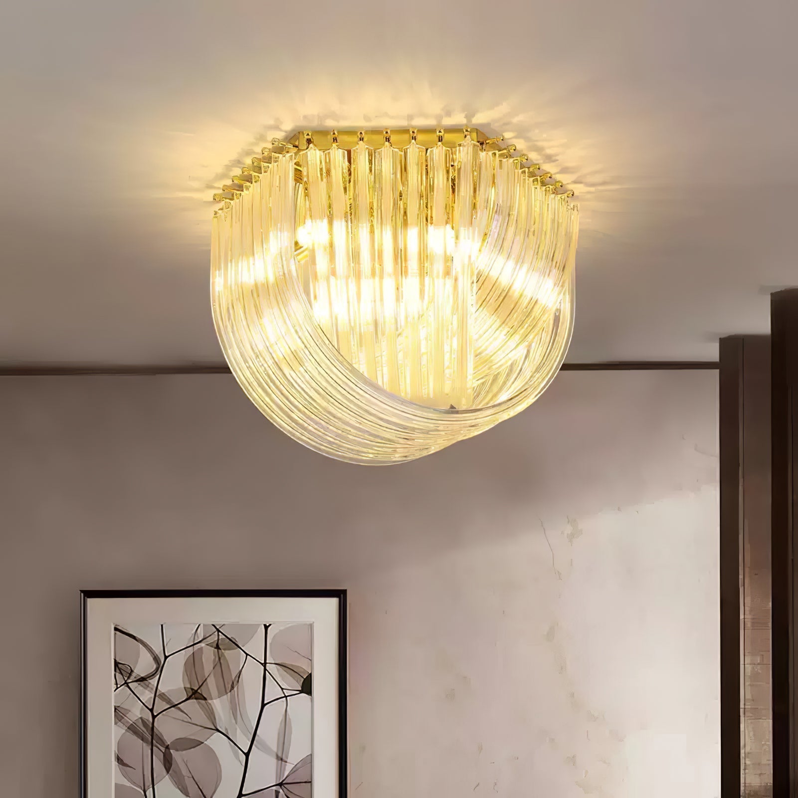 Nern Postmodern Luxury Glass Ceiling Lamp