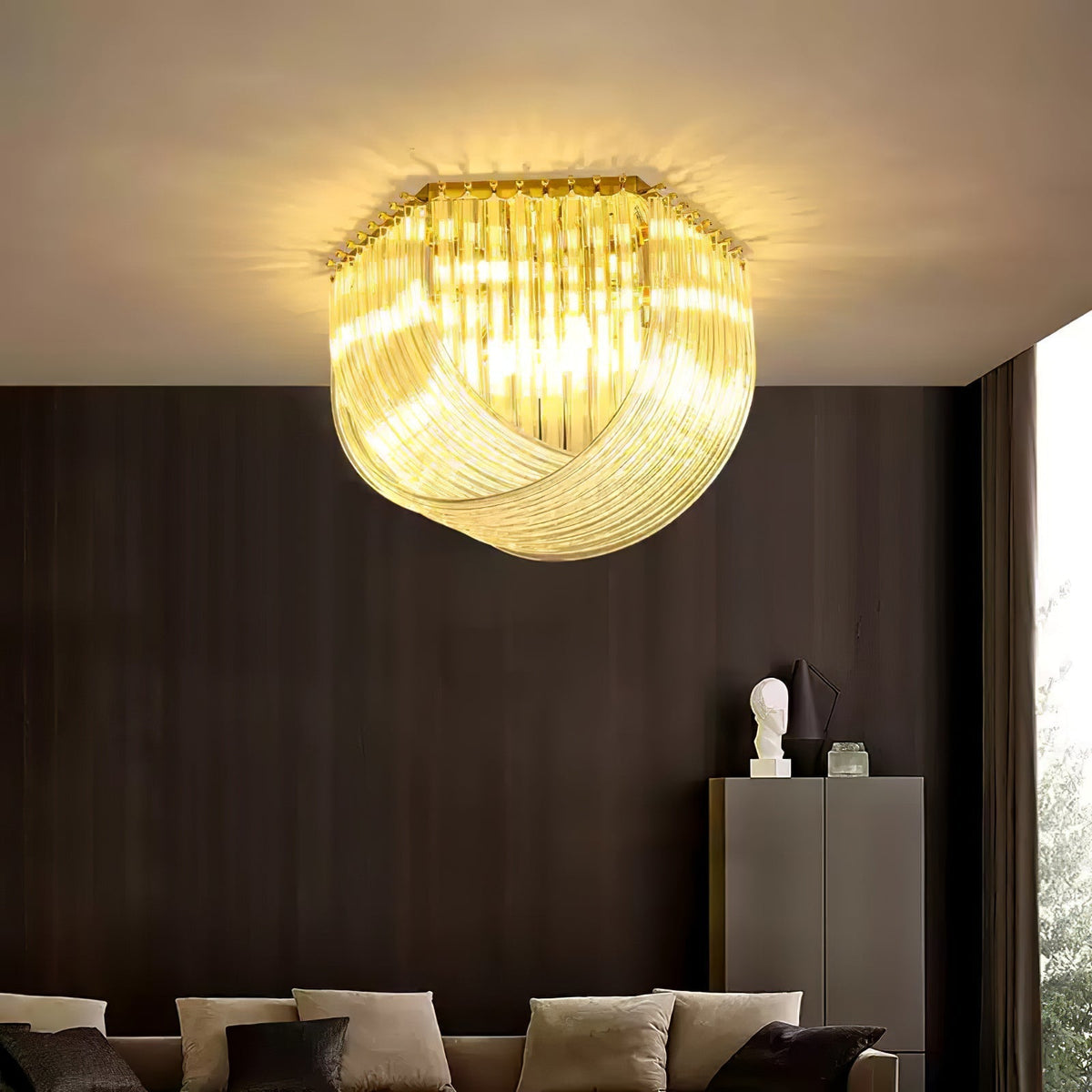 Nern Postmodern Luxury Glass Ceiling Lamp