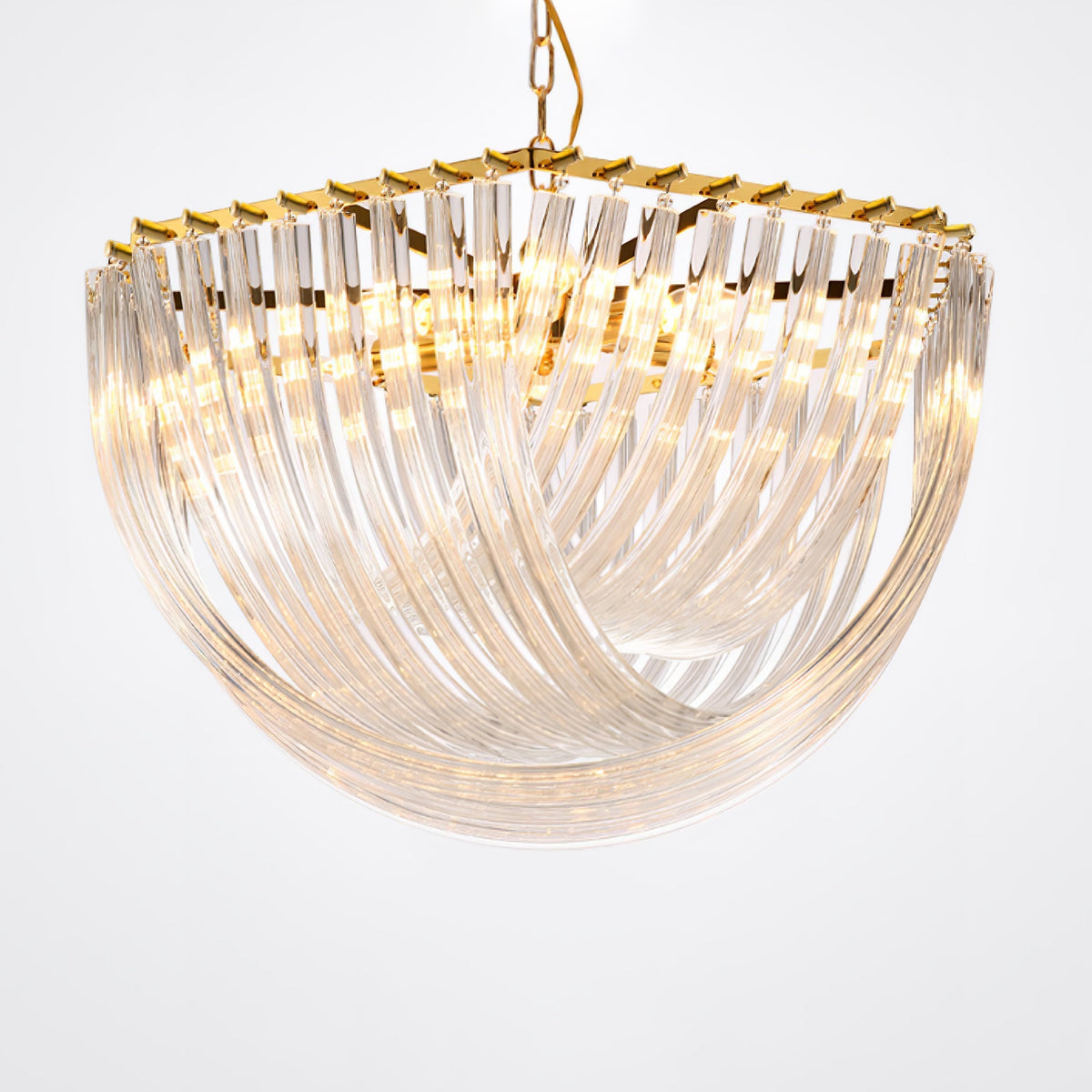 Sylnen Chandelier Clear Curved Tiered