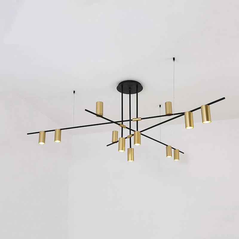 Solenelle Chandelier Tribes Brass Linear Cylinder