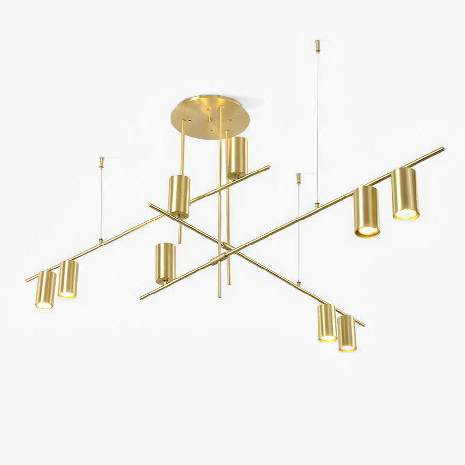Solenelle Chandelier Tribes Brass Linear Cylinder