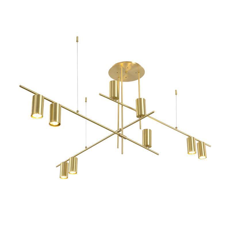 Solenelle Chandelier Tribes Brass Linear Cylinder
