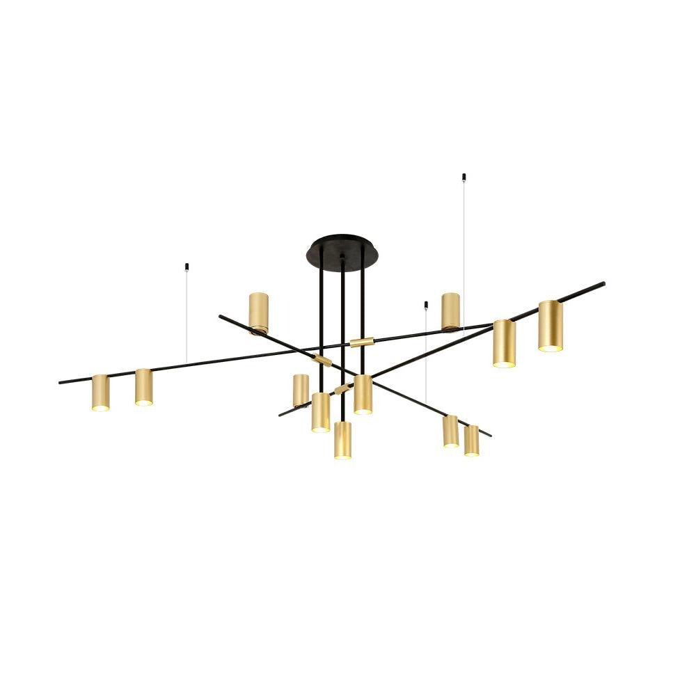 Solenelle Chandelier Tribes Brass Linear Cylinder