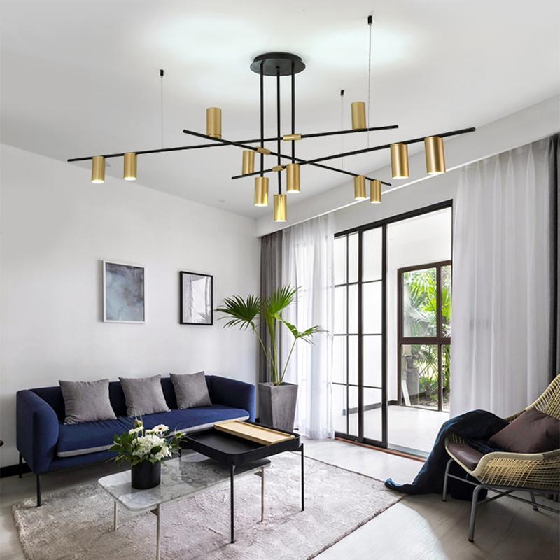Solenelle Chandelier Tribes Brass Linear Cylinder