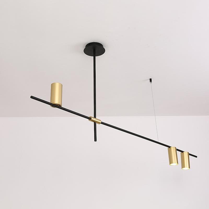 Solenelle Chandelier Tribes Brass Linear Cylinder