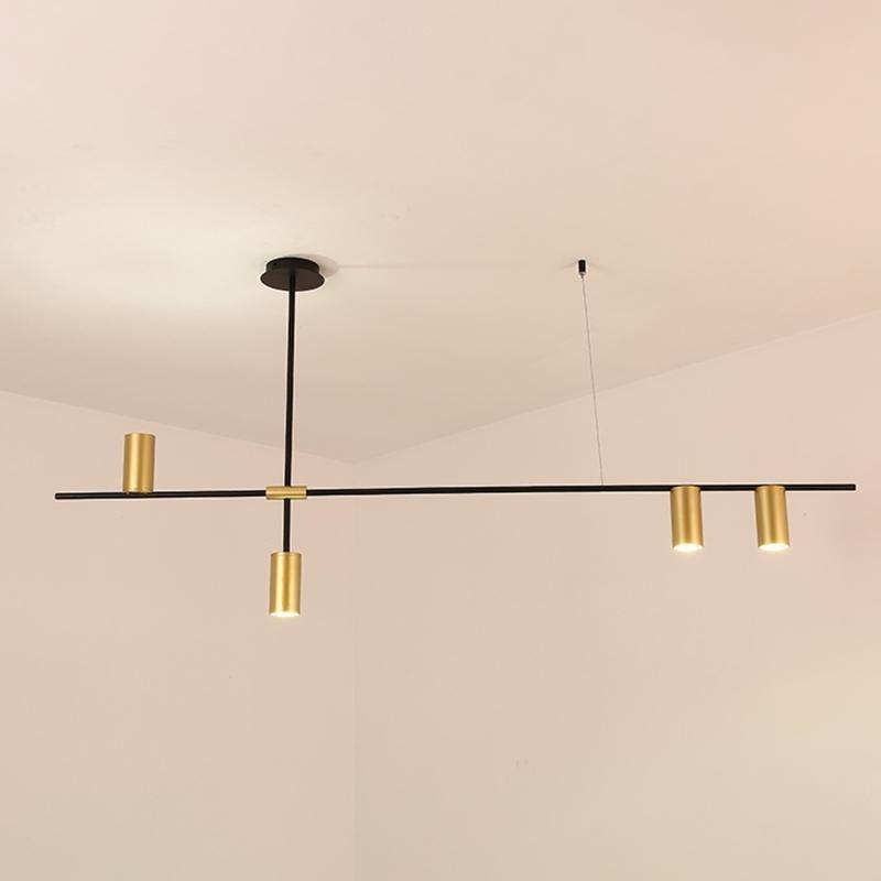 Solenelle Chandelier Tribes Brass Linear Cylinder