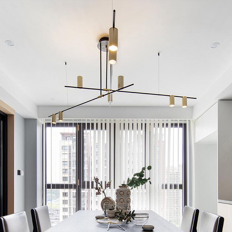 Solenelle Chandelier Tribes Brass Linear Cylinder