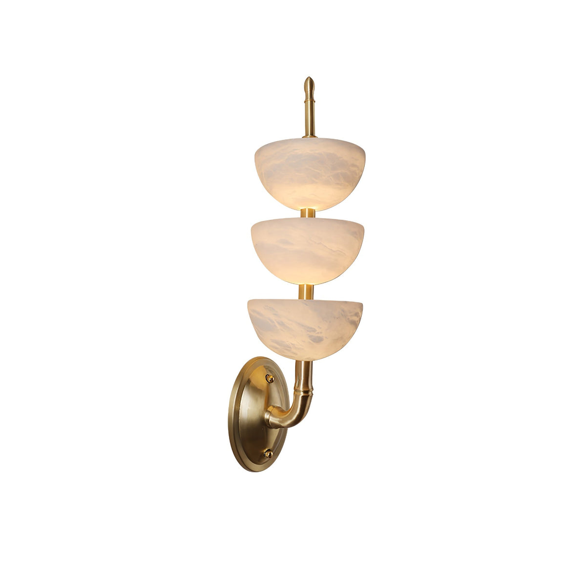 Rosestone Triple Alabaster Indoor Wall Light