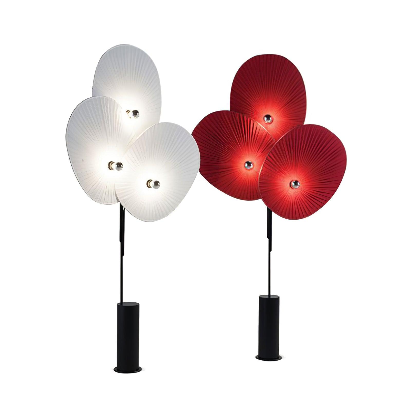 Scarlet Petal Fabric Floor Lamp