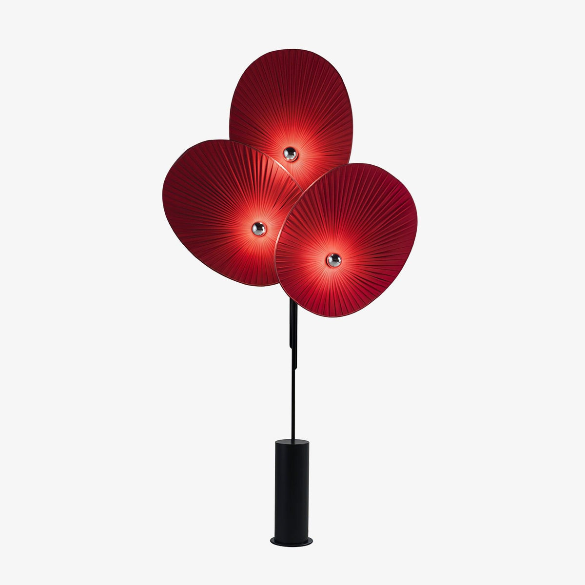 Scarlet Petal Fabric Floor Lamp