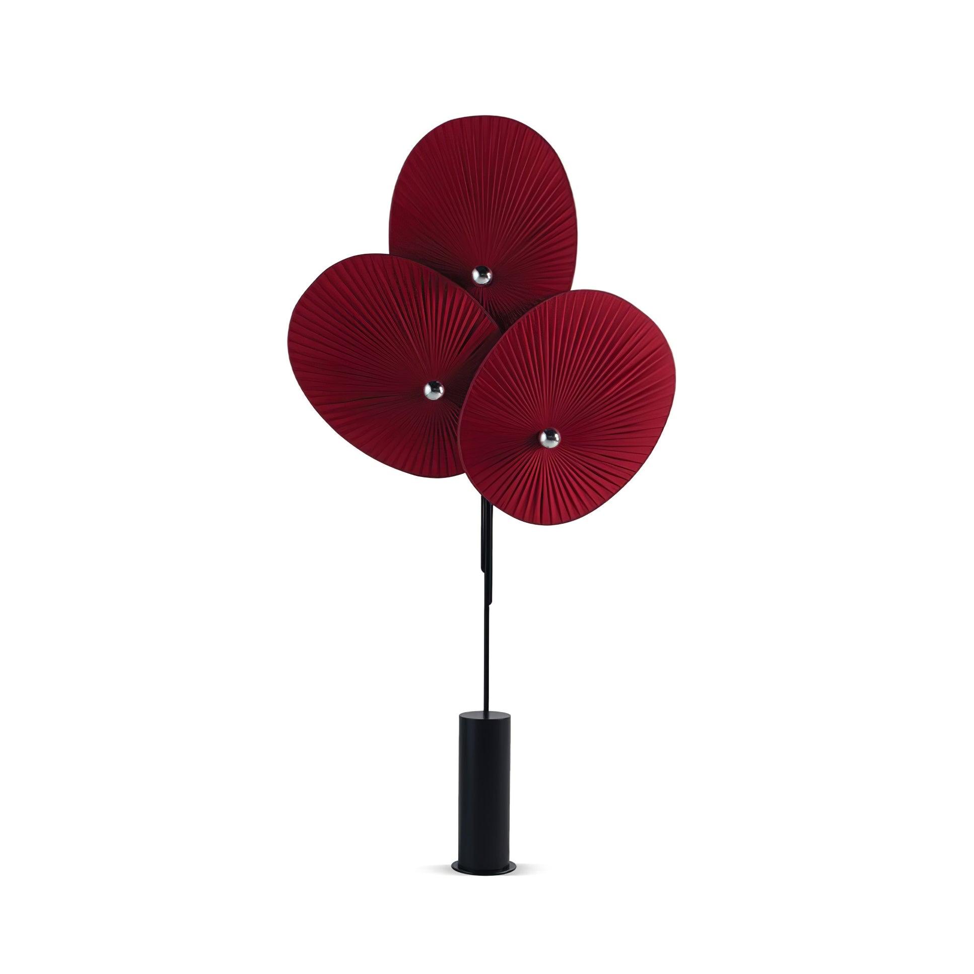 Scarlet Petal Fabric Floor Lamp