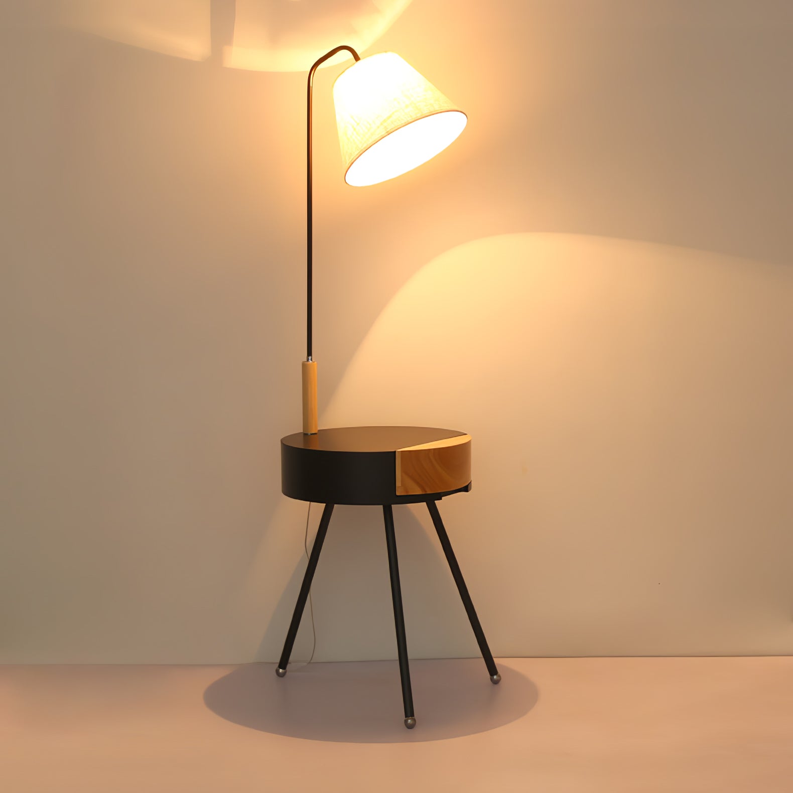 Lumo Tripod Fabric Floor Lamp