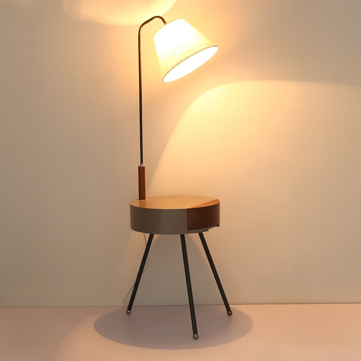 Lumo Tripod Fabric Floor Lamp