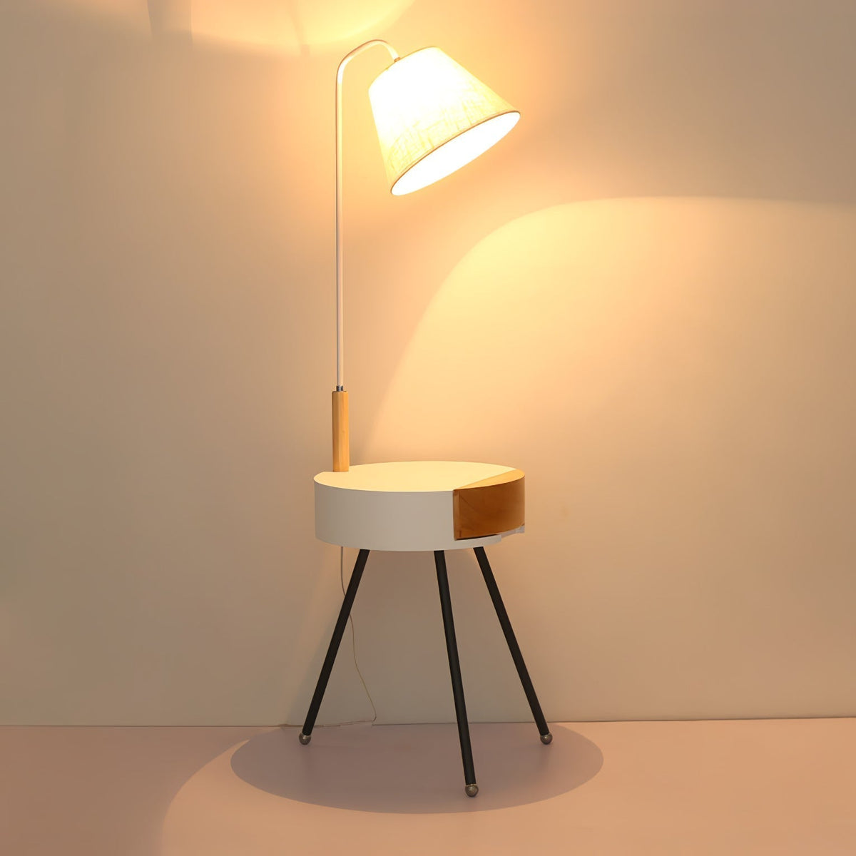 Lumo Tripod Fabric Floor Lamp
