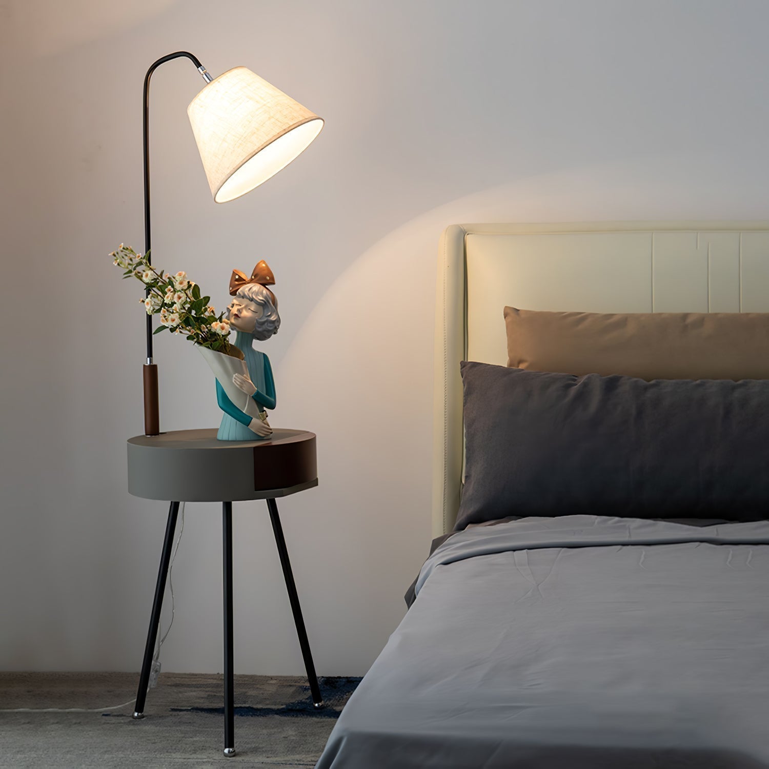 Lumo Tripod Fabric Floor Lamp