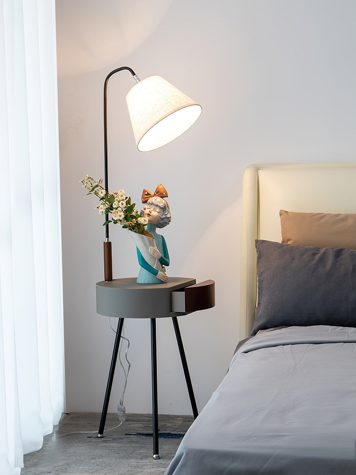 Lumo Tripod Fabric Floor Lamp