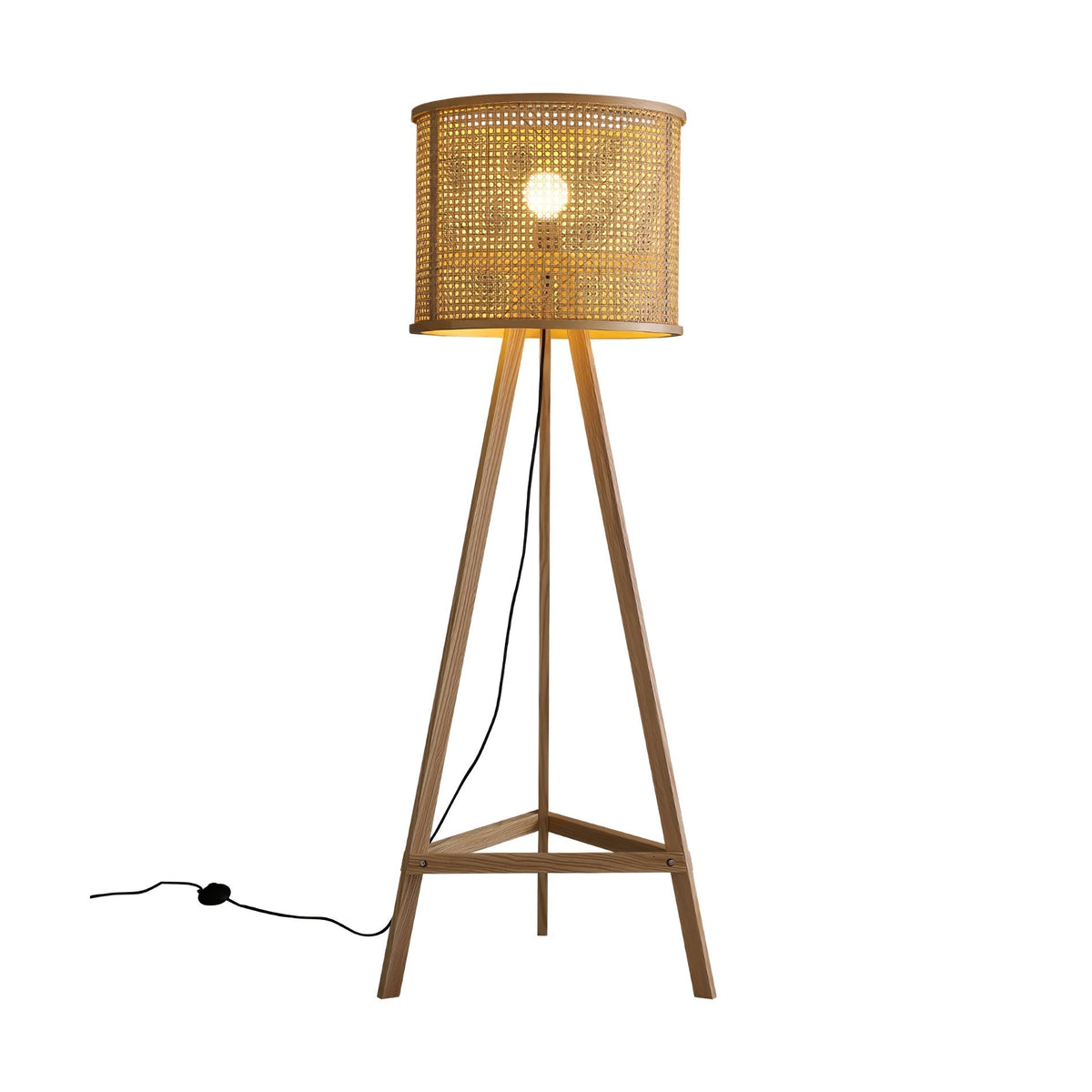Olsolyra Rattan Woven Tripod Floor Lamp