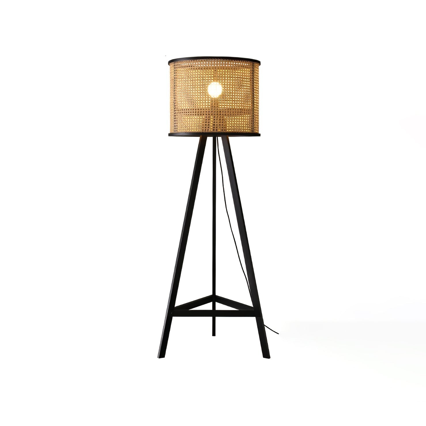 Olsolyra Rattan Woven Tripod Floor Lamp