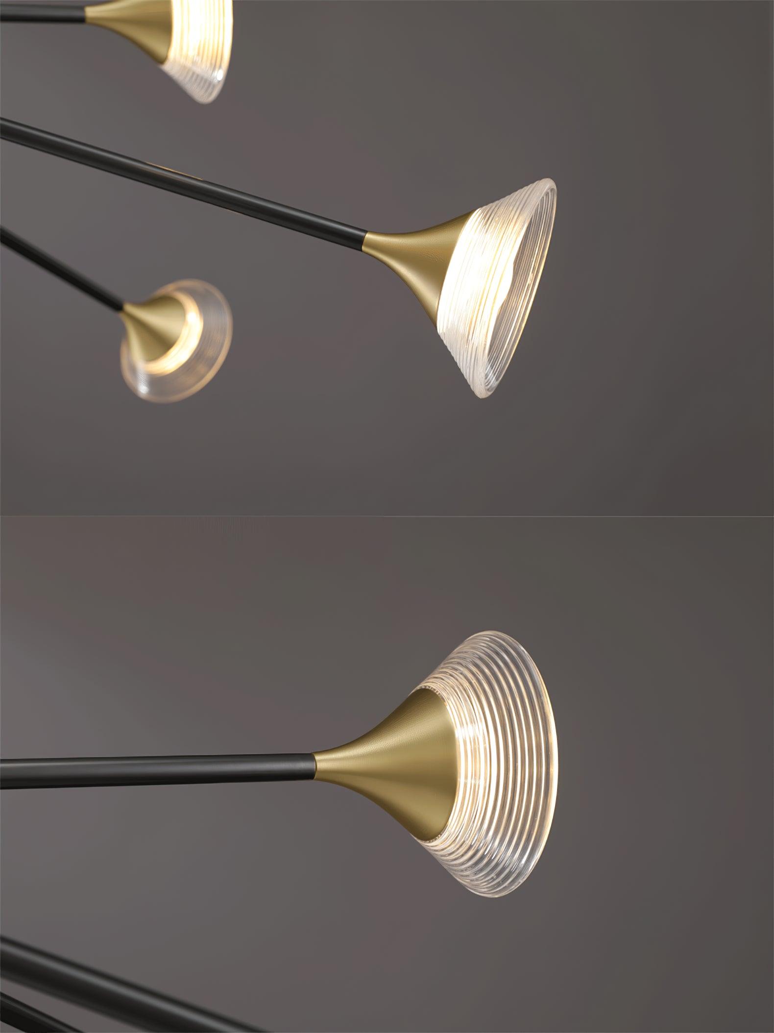 Myzoraris Mid Century Modern Glass Chandelier