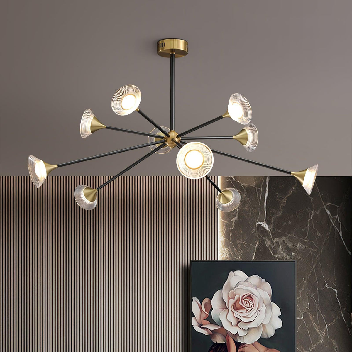 Myzoraris Mid Century Modern Glass Chandelier