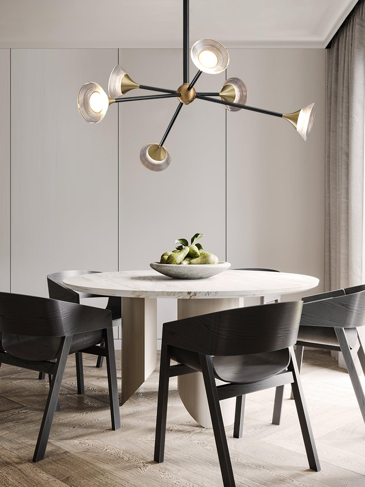 Myzoraris Mid Century Modern Glass Chandelier