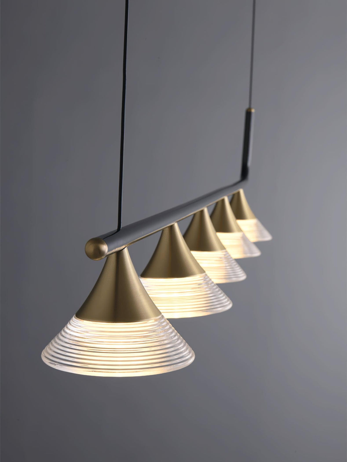 Auranielle Mid Century Modern Brass Pendant Light
