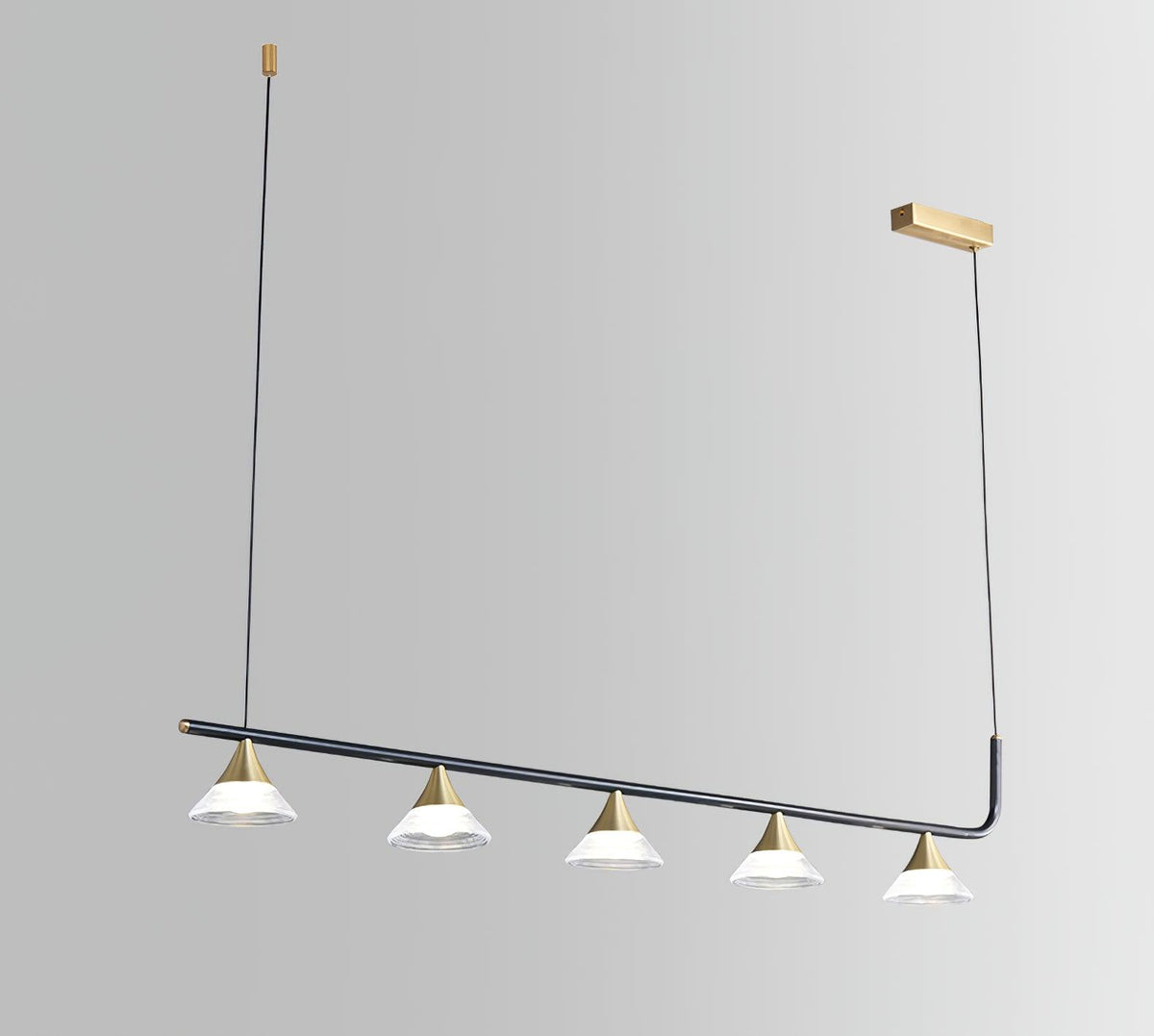 Auranielle Mid Century Modern Brass Pendant Light