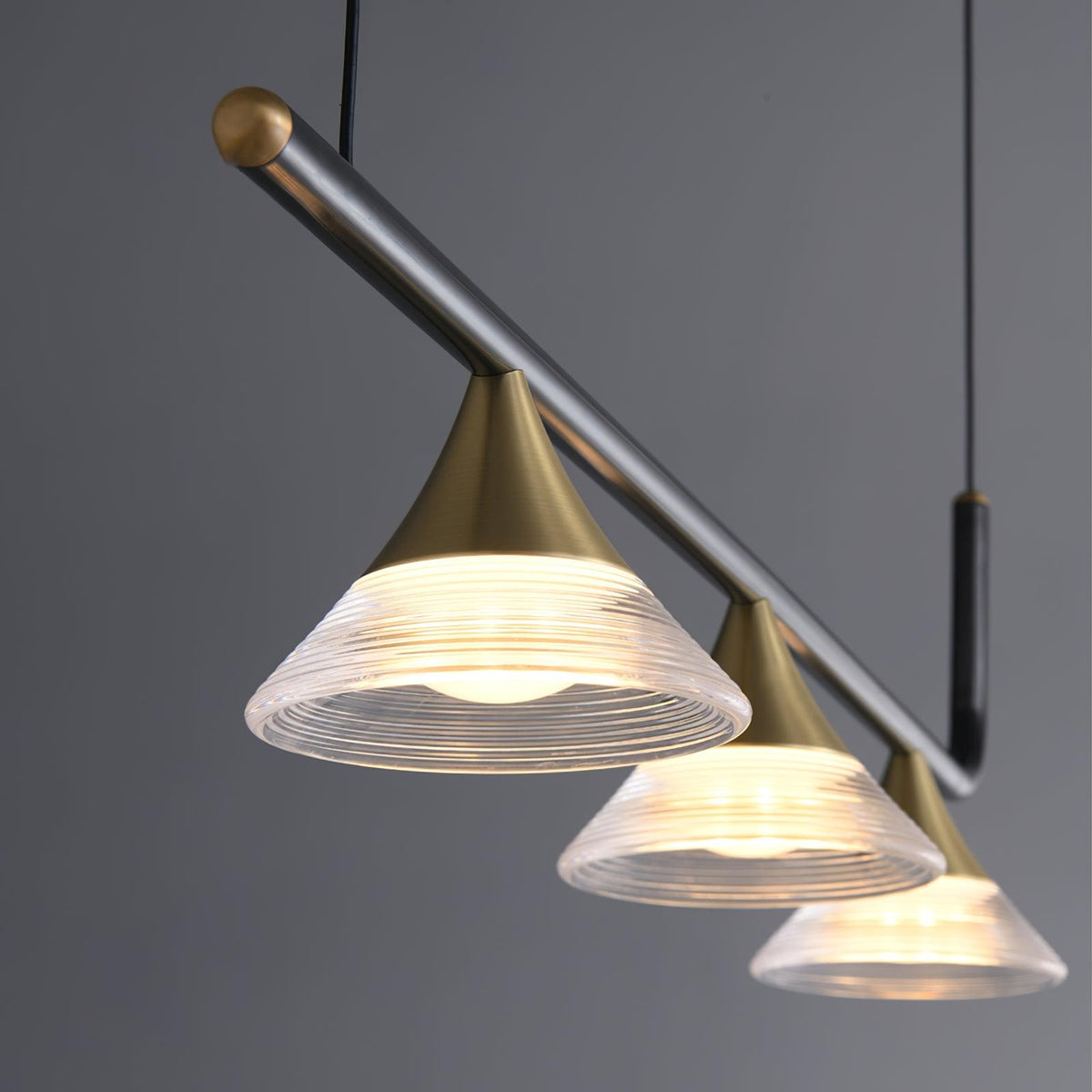 Auranielle Mid Century Modern Brass Pendant Light