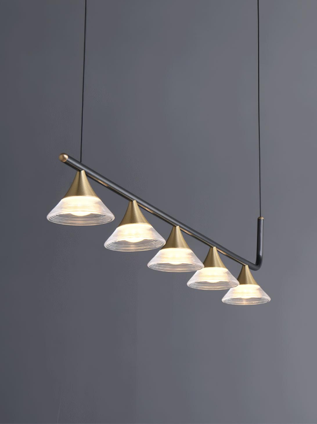 Auranielle Mid Century Modern Brass Pendant Light
