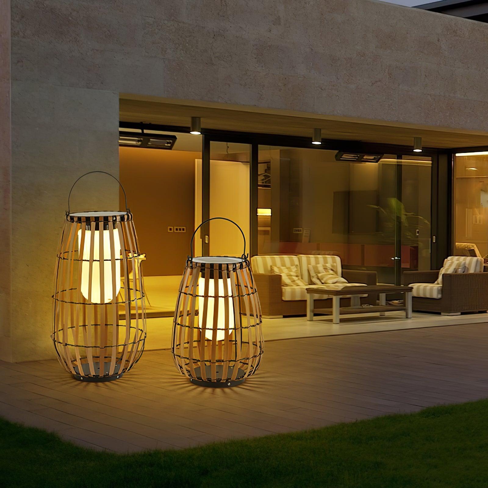 Veshael Tropic Braid Lantern Outdoor Lamp