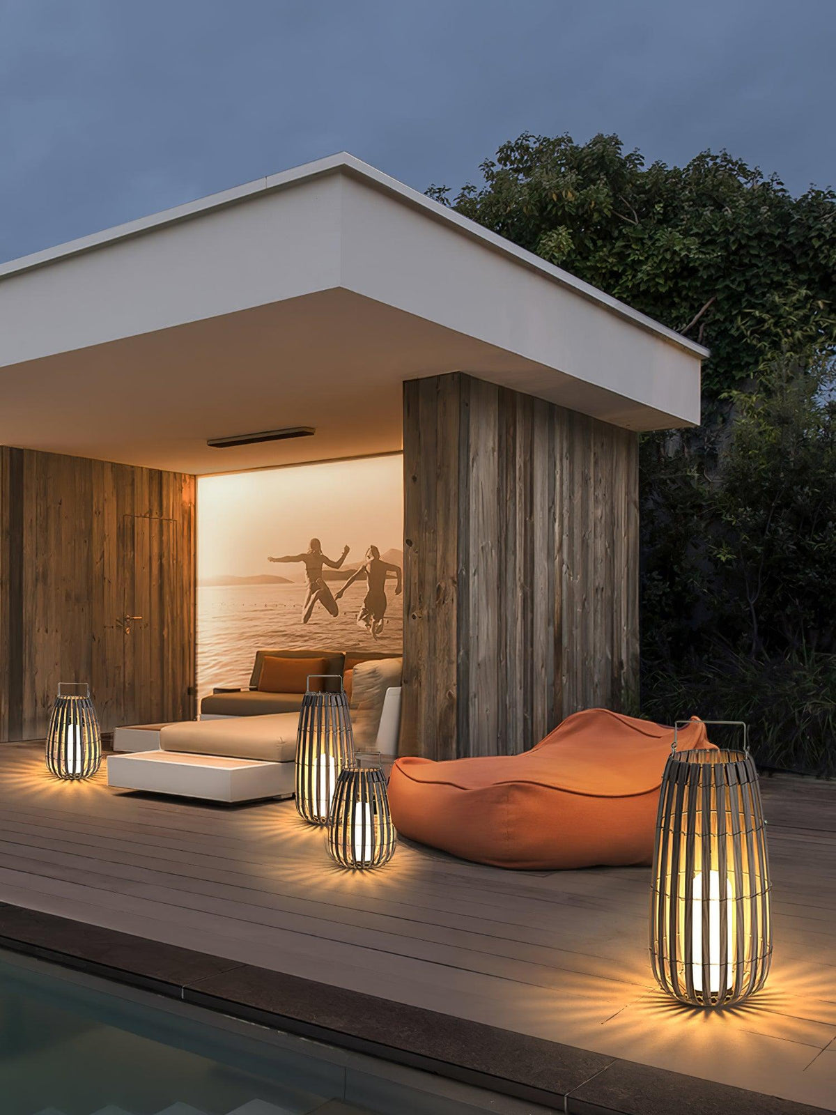 Veshael Tropic Braid Lantern Outdoor Lamp