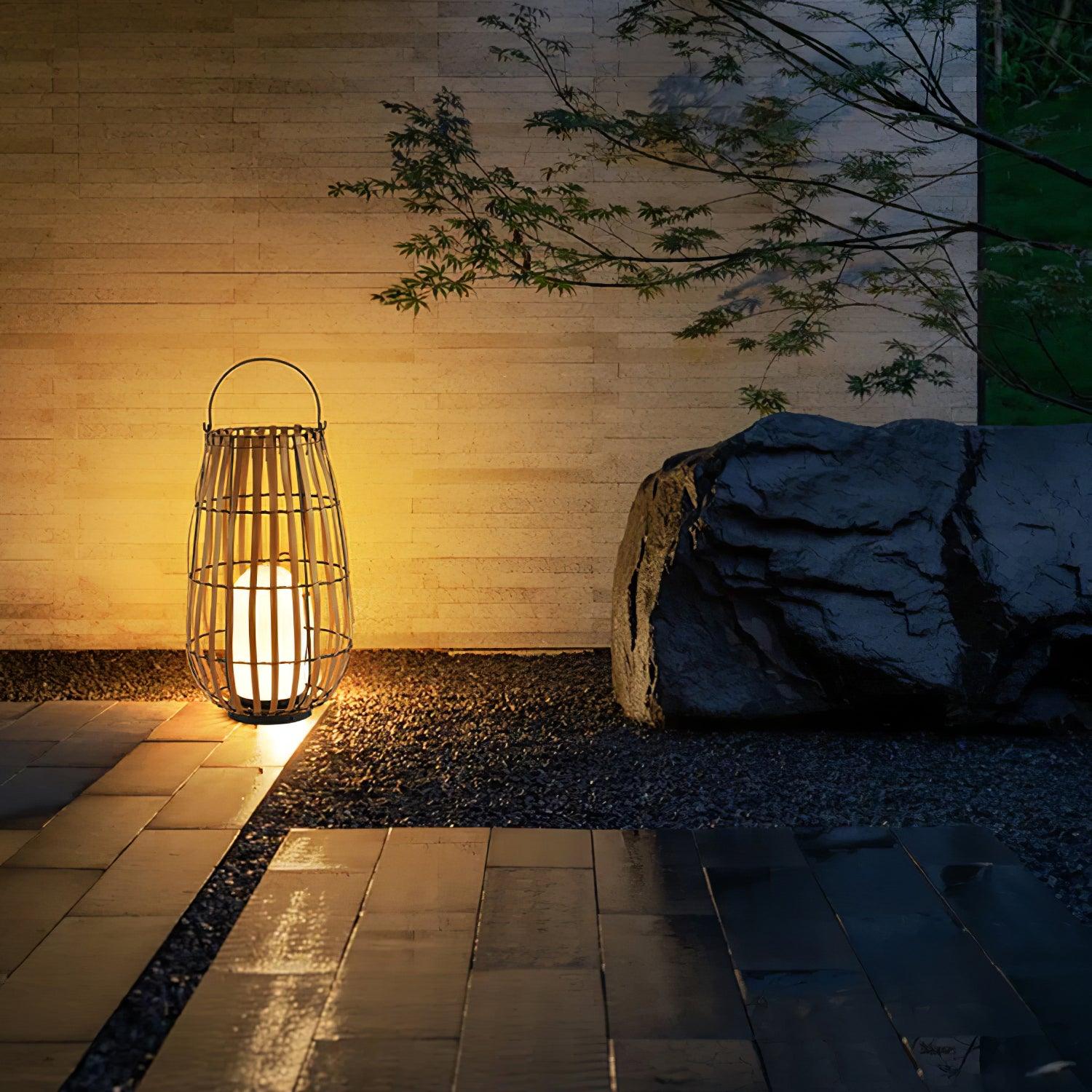Veshael Tropic Braid Lantern Outdoor Lamp