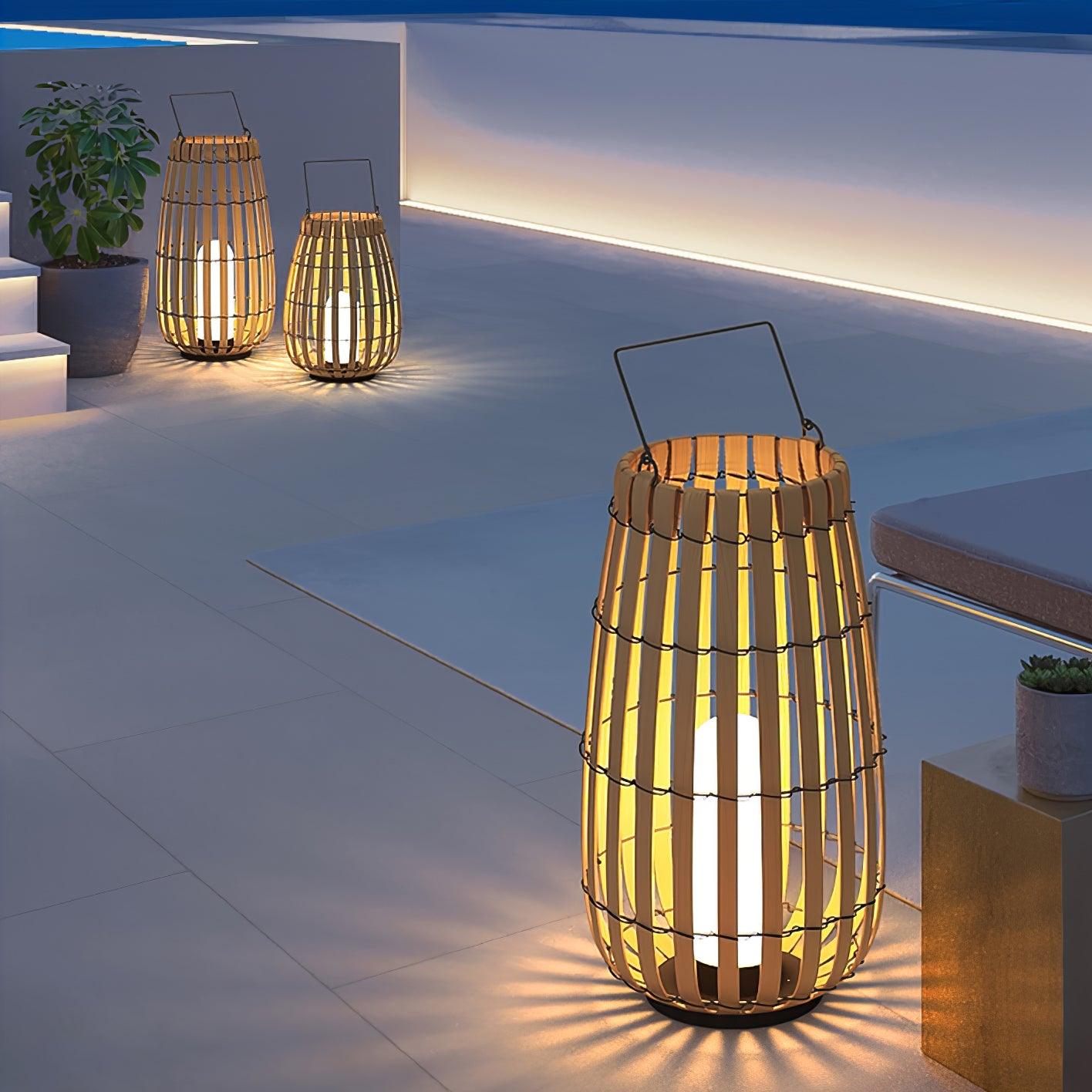 Veshael Tropic Braid Lantern Outdoor Lamp