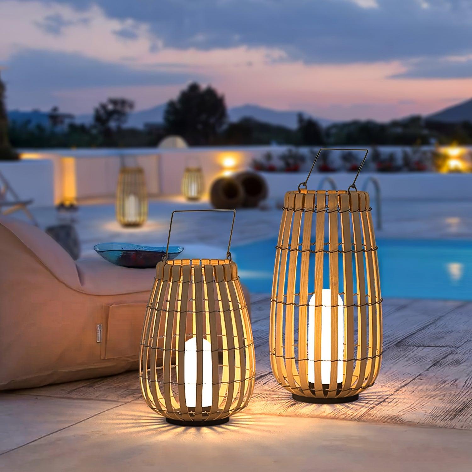 Veshael Tropic Braid Lantern Outdoor Lamp