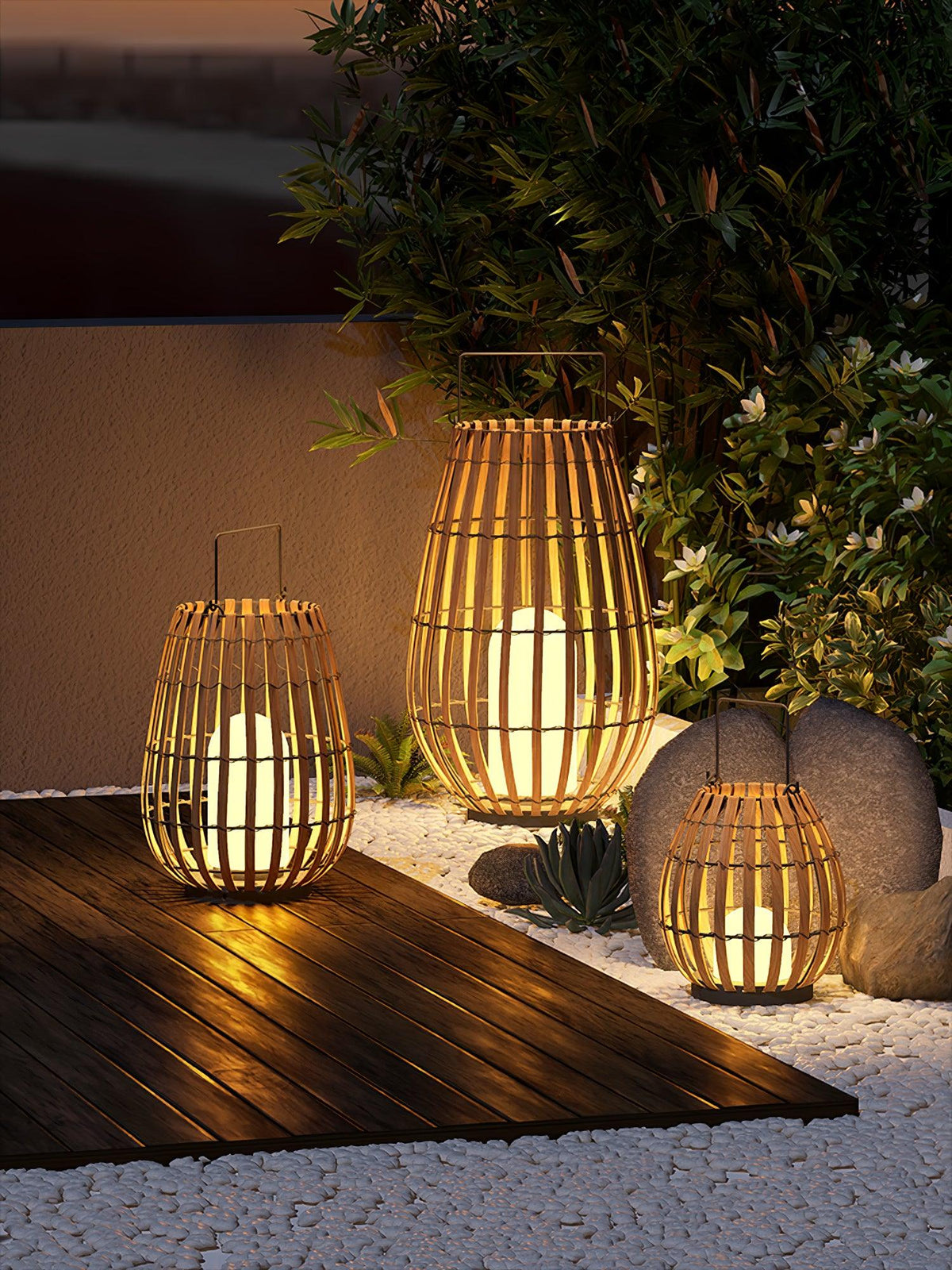 Veshael Tropic Braid Lantern Outdoor Lamp