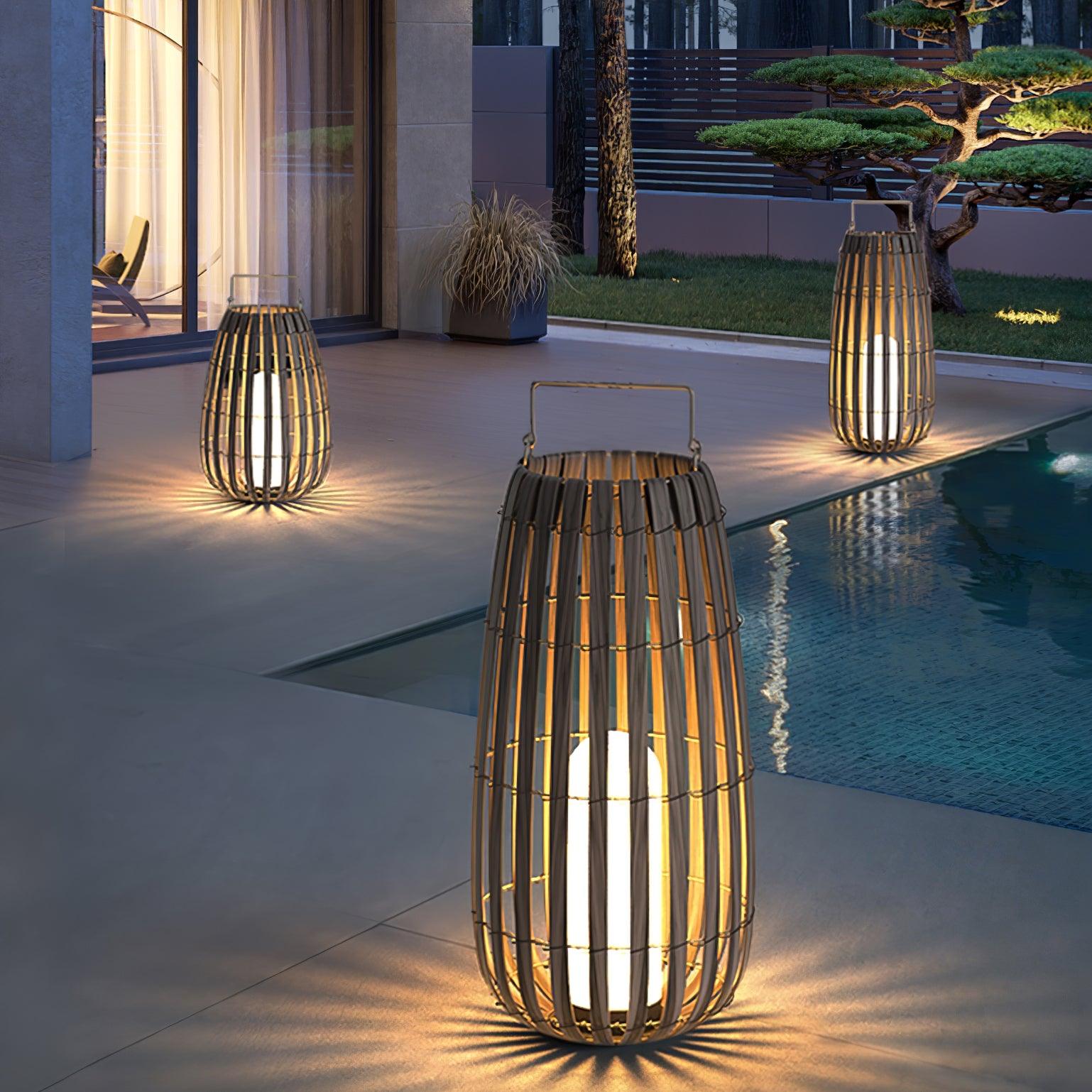 Veshael Tropic Braid Lantern Outdoor Lamp