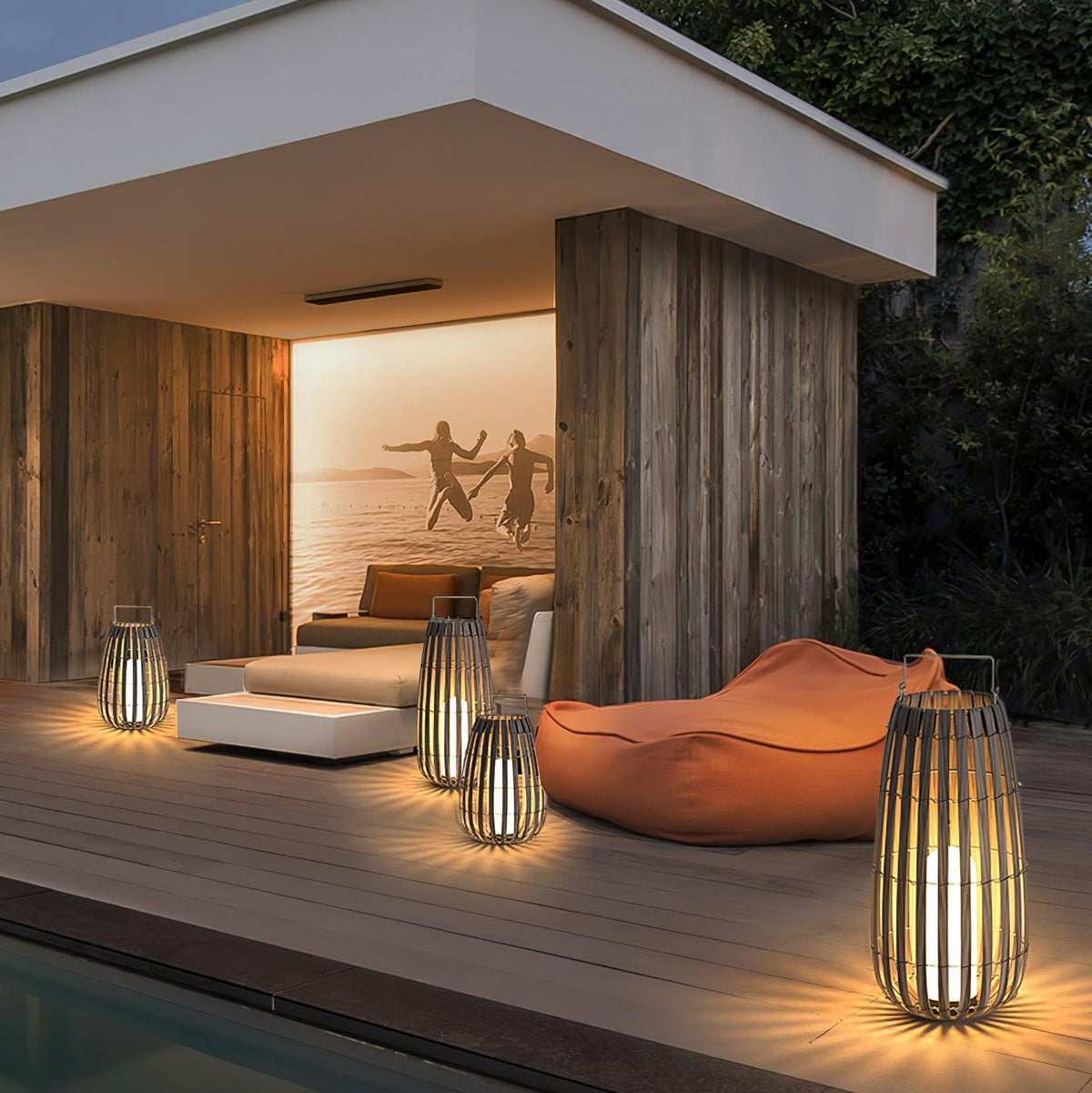 Veshael Tropic Braid Lantern Outdoor Lamp