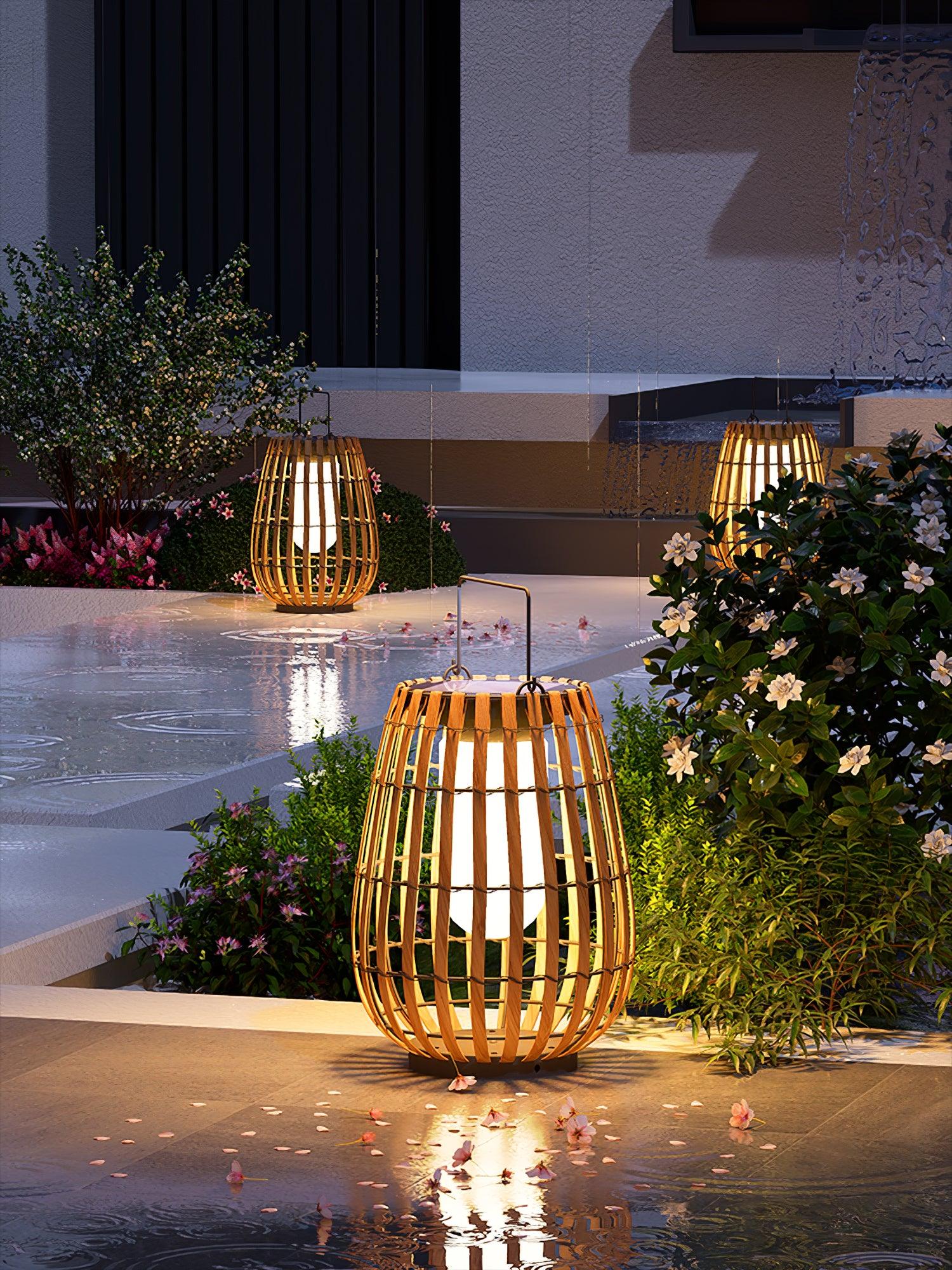 Veshael Tropic Braid Lantern Outdoor Lamp