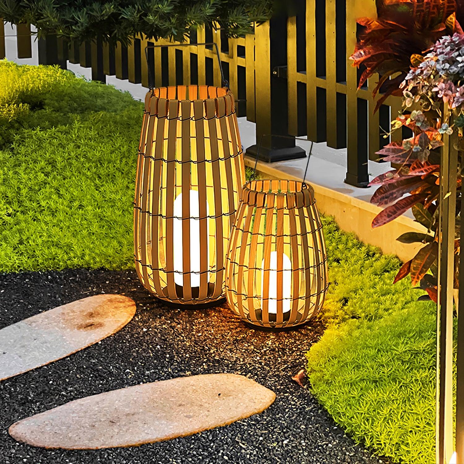 Veshael Tropic Braid Lantern Outdoor Lamp